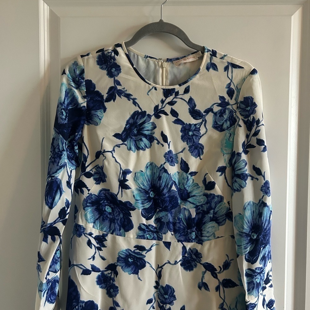 Tory Burch Giovanna Long Sleeve Floral Silk Dress - Picture 4 of 11
